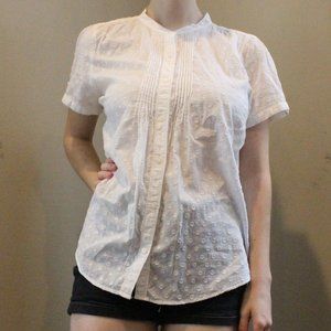 St. John's Bay Adorable White Button Down Blouse